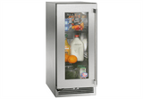 15" Signature Series Outdoor Refrigerator with stainless steel glass door, hinge right, with lock
