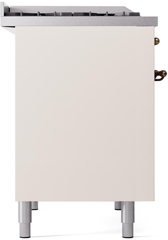 Nostalgie II 40 Inch Dual Fuel Liquid Propane Freestanding Range in Antique White with Bronze Trim