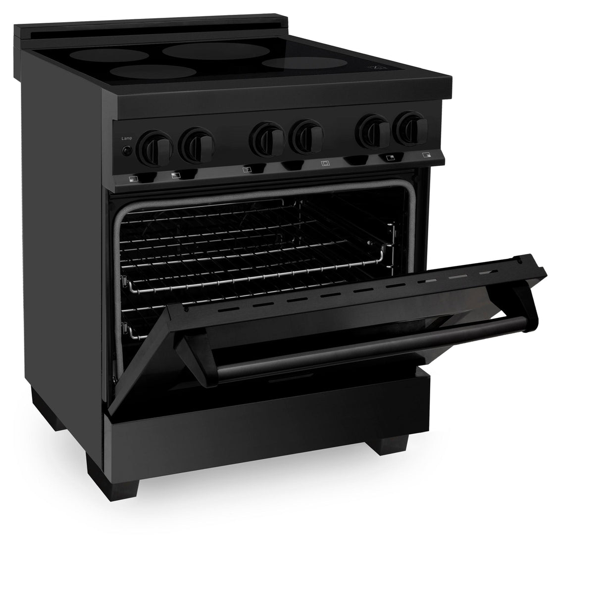 ZLINE Induction Range with a 4 Element Stove and Electric Oven in Black Stainless Steel (RAIND-BS-30)