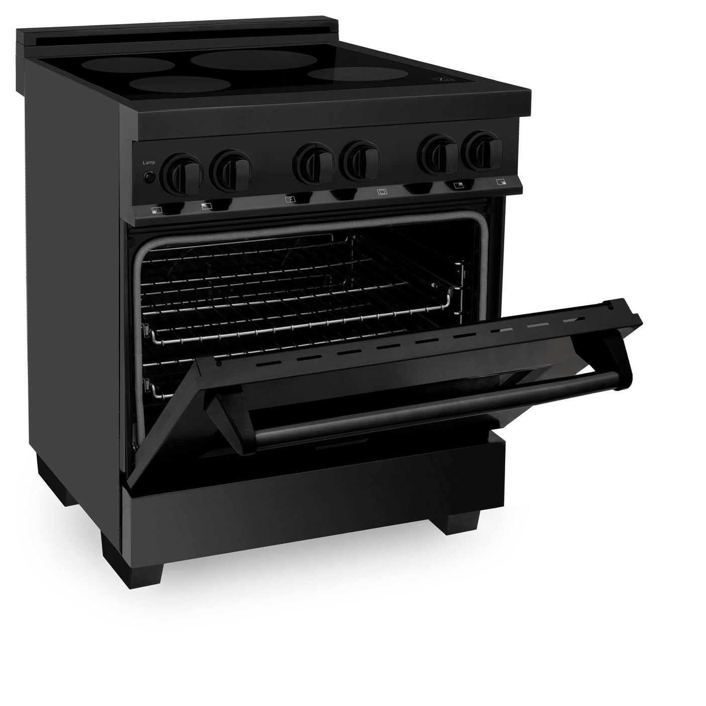 ZLINE Induction Range with a 4 Element Stove and Electric Oven in Black Stainless Steel (RAIND-BS-30)