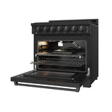 36 Inch Professional Gas Range With Precision Knob Control In Black  Gordon Ramsay Series
