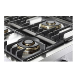 Verona VUFSGE486DSS 48 inch Ultima Collection Dual Fuel Range with 6 Brass Sealed Burners, 5.8 cu. ft. Oven Capacity, Digital Clock in Stainless Steel