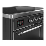 ILVE UMDIB40QNR3MGC Majestic III 40 inch Induction Range with 6 Elements, 3.82 cu. ft. Total Oven Capacity (Solid Door, Graphite Matte, Chrome)