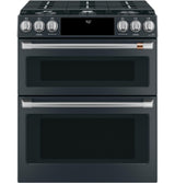 Café™ 30" Smart Slide-In, Front-Control, Gas Double-Oven Range with Convection