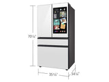 Bespoke 29 cu. ft. 4-Door French Door Refrigerator with AI Family Hub™+ & AI Vision Inside™ in White Glass