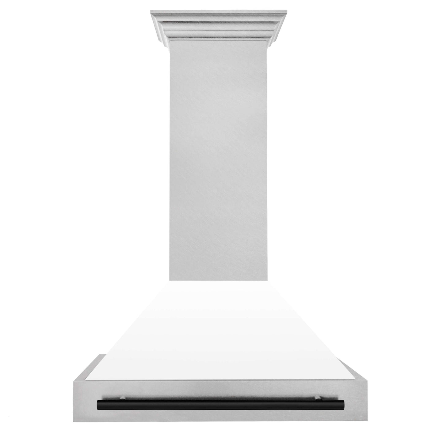36 in. ZLINE Autograph Edition DuraSnow Stainless Steel Range Hood with White Matte Shell and Accented Handle (8654SNZ-WM36) [Color: Matte Black]