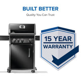 Rogue 425 SB with Range Side Burner , Natural Gas, Black
