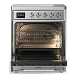 ILVE UMIB30NR3SSC Majestic III 30 inch Induction Range with 4 Elements, 4 cu. ft. Oven Capacity (Triple Glass Door, Stainless Steel, Chrome)