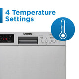 Danby 18" Wide Built-in Dishwasher in Stainless Steel