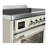 ILVE UMIB48NR3AWC Majestic III 48 inch Induction Range with 6 Elements, 5.02 cu. ft. Total Oven Capacity (Triple Glass Door, Antique White, Chrome)