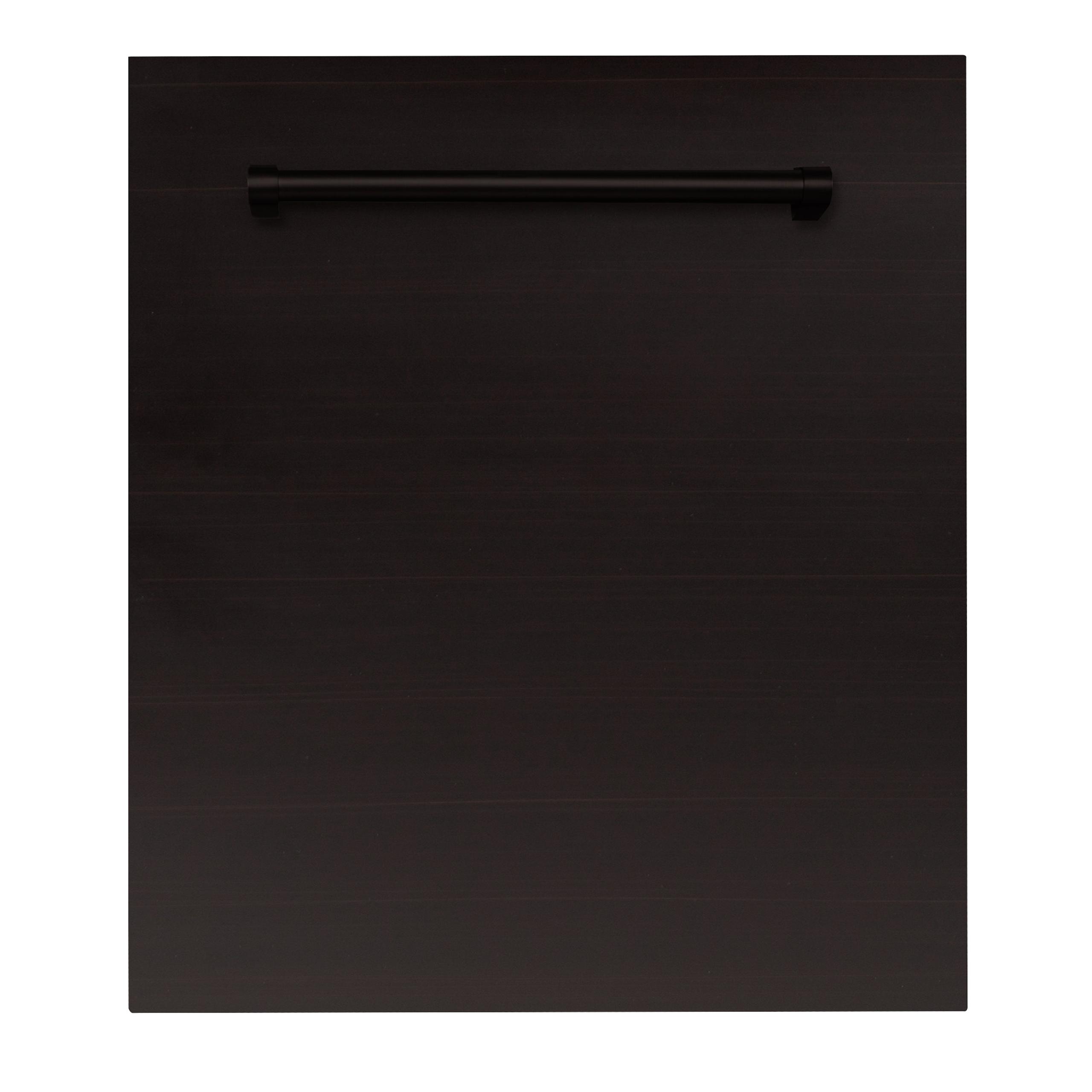 ZLINE 24 in. Top Control Dishwasher with Stainless Steel Tub and Traditional Style Handle, 52dBa (DW-24) [Color: Oil Rubbed Bronze]