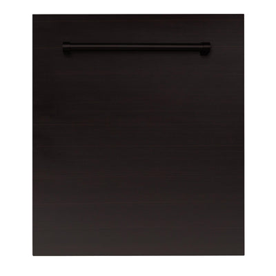 ZLINE 24 in. Top Control Dishwasher with Stainless Steel Tub and Traditional Style Handle, 52dBa (DW-24) [Color: Oil Rubbed Bronze]