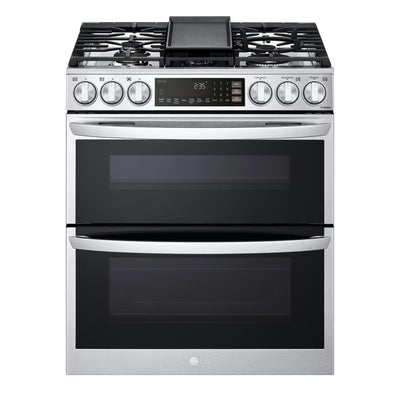 6.9 cu. ft. Smart Gas Double Oven Slide-in Range with InstaView®, ProBake® Convection, Air Fry, and Air Sous Vide