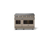 48"W. Induction Range (Finish: Nantucket, Trim: Polished Chrome)