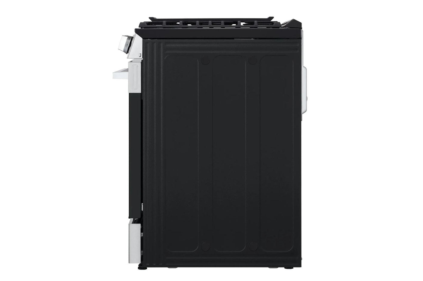 5.8 cu.ft. Smart Gas Single Oven Slide-in Range, Air Fry, Fan Convection, EasyClean®, Self Clean, ThinQ®, Printproof® Stainless Steel - New Handle