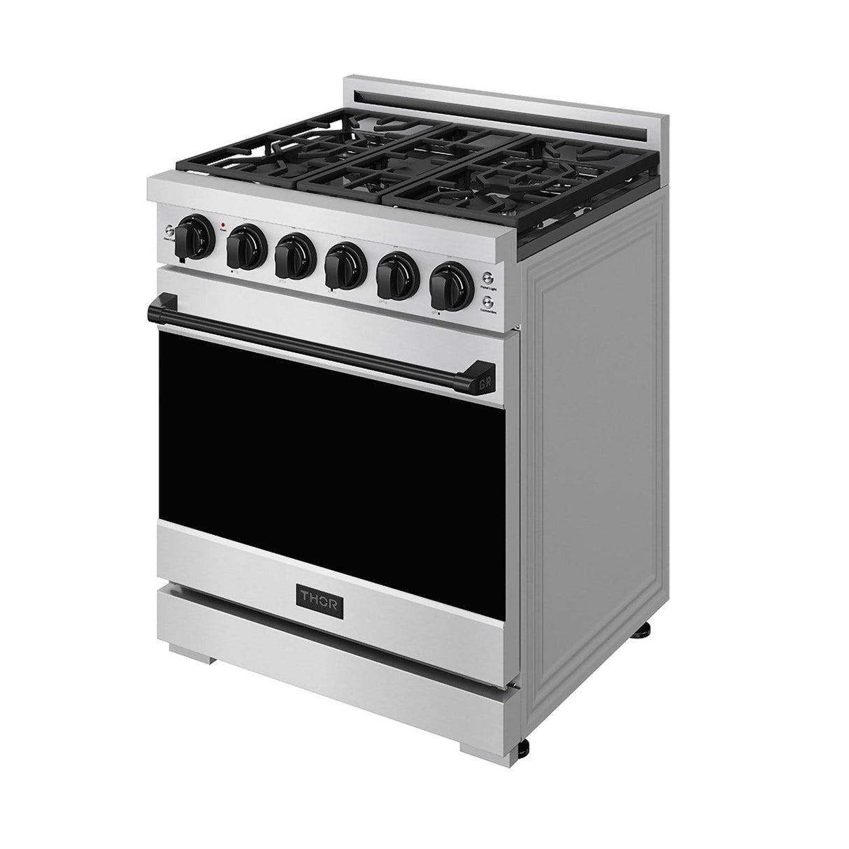 30 Inch Professional Gas With Precision Knob Control In Stainless Steel/black