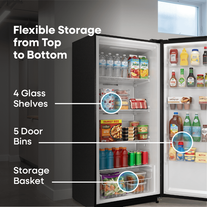 Element 32.7 inch, 20.2 cu. ft. Convertible Upright Freezer - Stainless Steel, ENERGY STAR (EXUF20CEES)