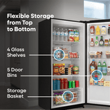 Element 32.7 inch, 20.2 cu. ft. Convertible Upright Freezer - Stainless Steel, ENERGY STAR (EXUF20CEES)