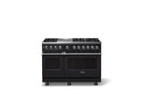 48"W. Dual Fuel Range (Burner: 6g, Finish: Onyx, Trim: Polished Chrome, Fuel: Propane)