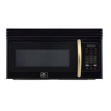 Forno Scalo 30-Inch Over the Range Microwave, Black - 1.6 cu.ft, 300 CFM Vent, Touch Control, LED Light