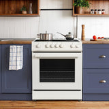 Danby 30 Slide in Smooth Top Electric Range with Knob Controls in White