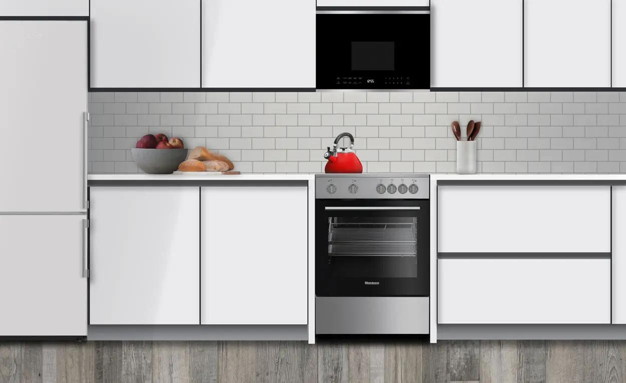 24" Over-The-Range Microwave Oven in Black Glass with Stainless Steel Trim