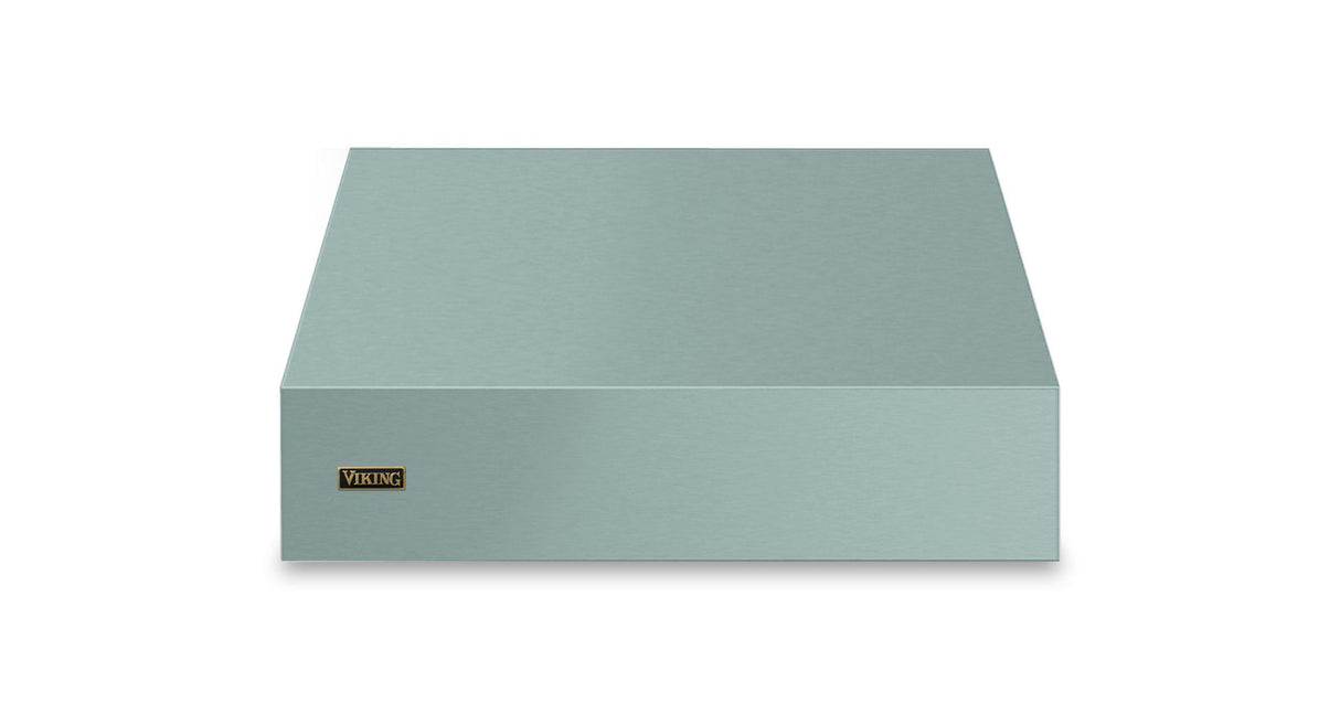 36"W. 18"H. Wall Hood (Finish: Splash, Trim: Brushed Brass)