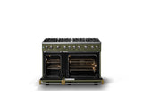 48"W. Sealed Burner Gas Range (Burner: 8b, Finish: Martini, Trim: Brushed Brass, Fuel: Natural Gas)