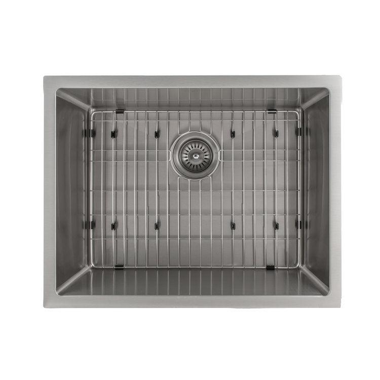 ZLINE 23 in. Meribel Undermount Single Bowl Stainless Steel Kitchen Sink with Bottom Grid (SRS-23)