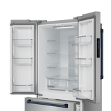 30 Inch 17.5 Cu Ft French Door Counter Depth Refrigerator With Ice Maker In Stainless Steel/navy Blue  Gordon Ramsay Series