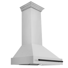 36 in. ZLINE Autograph Edition Stainless Steel Range Hood with Stainless Steel Shell and Handle (8654STZ-36) [Color: Matte Black]