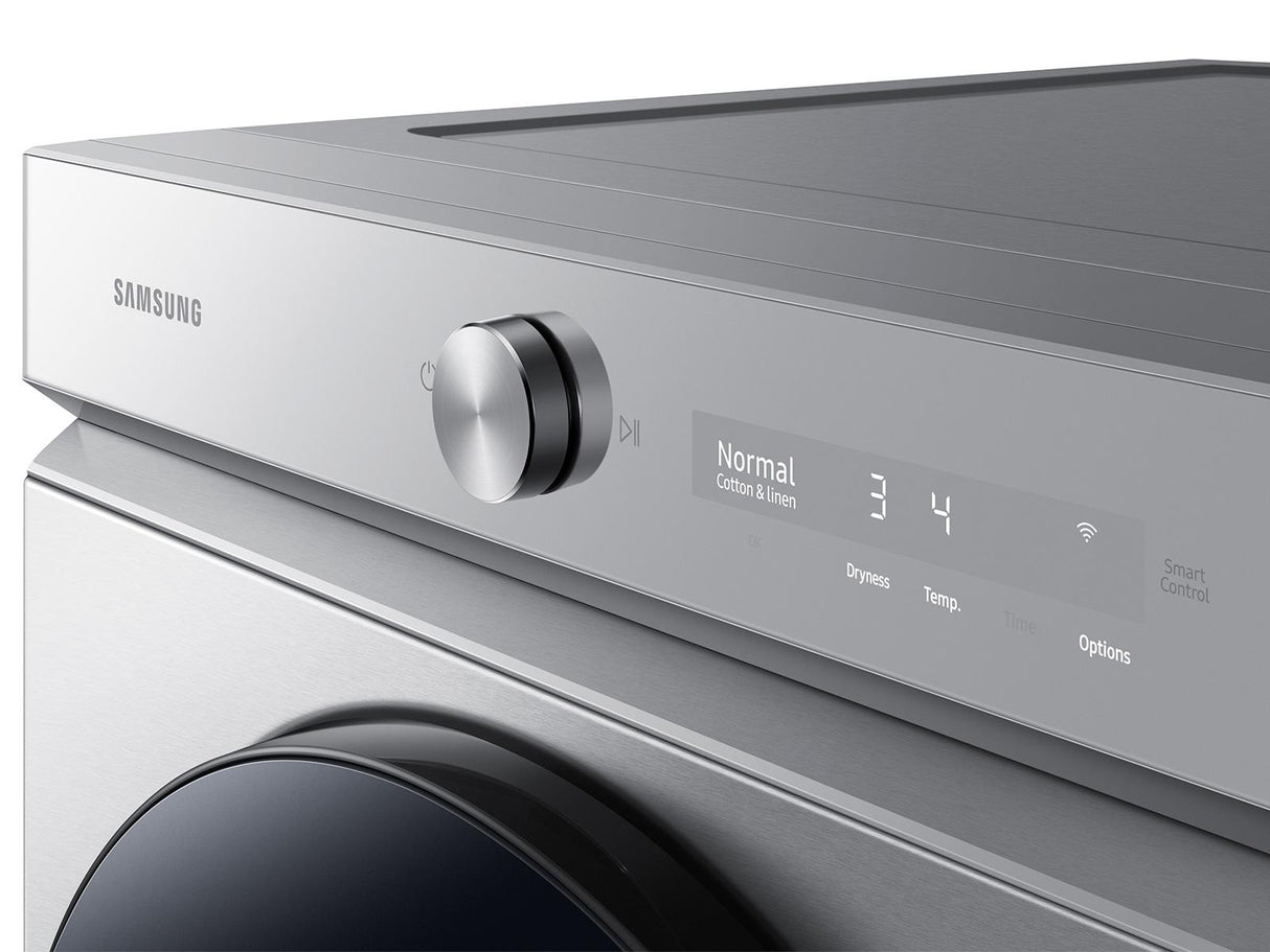 Bespoke 7.6 cu. ft. Ultra Capacity Electric Dryer with Super Speed Dry and AI Smart Dial in Silver Steel