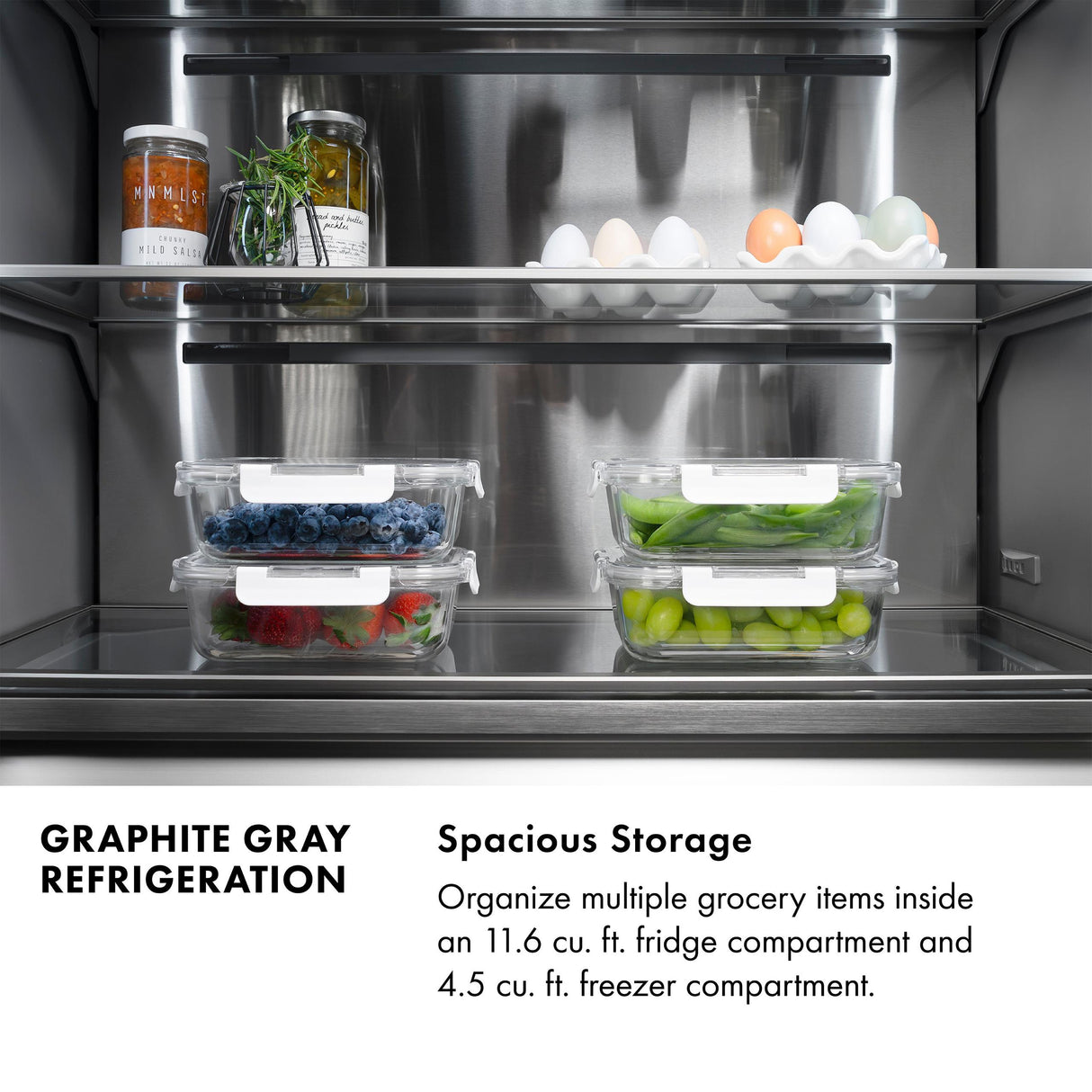ZLINE Autograph Edition 30 in. 16.1 cu. ft. Built-In Bottom Freezer Refrigerator with Water Dispenser and Ice Maker in White Matte with Graphite Gray Interior and Champagne Bronze Accents (GRBIVZ-WM-30-CB)