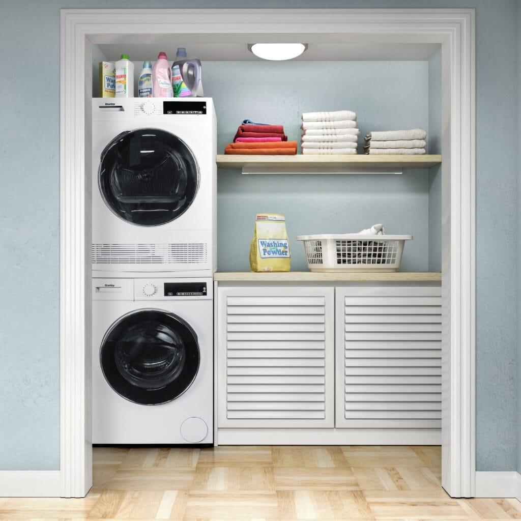 Danby 24-inch, 2.2 cu. ft. Stackable Front Load Washer with Steam in White