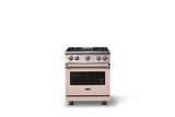 30"W. Sealed Burner Gas Range (Finish: Blush, Trim: Polished Chrome, Fuel: Natural Gas)