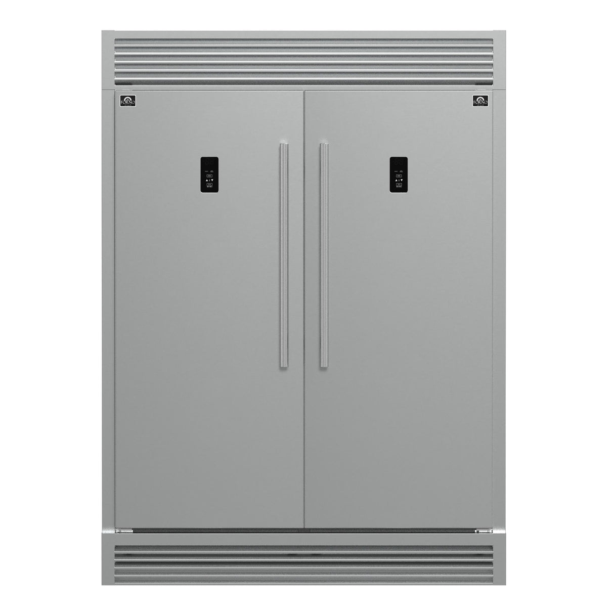 Forno Fortezza 60 Inch Convertible Refrigerator/Freezer with Trim Grill, Stainless Steel, Total No Frost, with Automatic Ice Maker