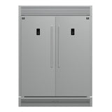 Forno Fortezza 60 Inch Convertible Refrigerator/Freezer with Trim Grill, Stainless Steel, Total No Frost, with Automatic Ice Maker