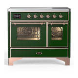 ILVE UMDIB40NR3EGP Majestic III 40 inch Induction Range with 6 Elements, 3.82 cu. ft. Total Oven Capacity (Triple Glass Door, Emerald Green, Copper)
