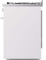 Professional Plus II 30 Inch Dual Fuel Liquid Propane Freestanding Range in White with Trim
