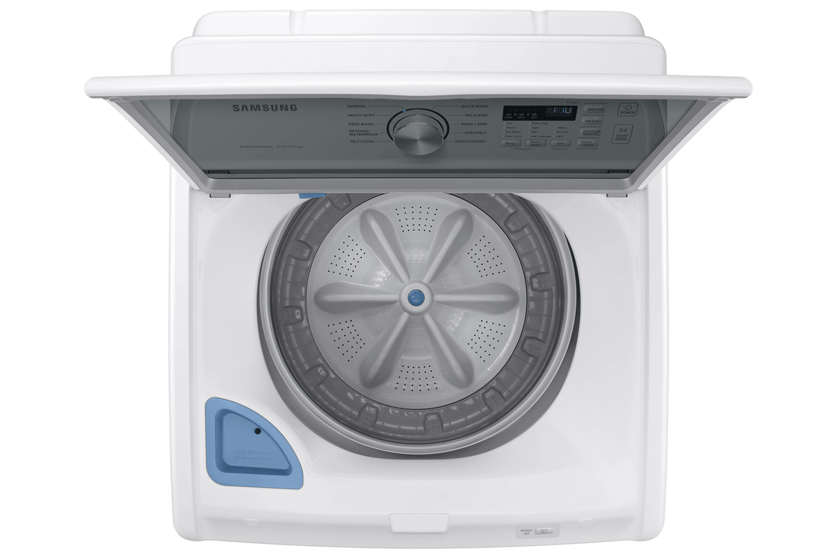 4.7 cu. ft. Large Capacity Smart Top Load Washer with Active WaterJet in White