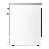 ILVE UMIB30NR3WHC Majestic III 30 inch Induction Range with 4 Elements, 4 cu. ft. Oven Capacity (Triple Glass Door, White, Chrome)