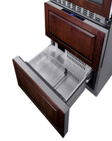 24" Wide Combination Dual-zone Wine Cellar and 2-drawer Refrigerator-freezer (panels Not Included)