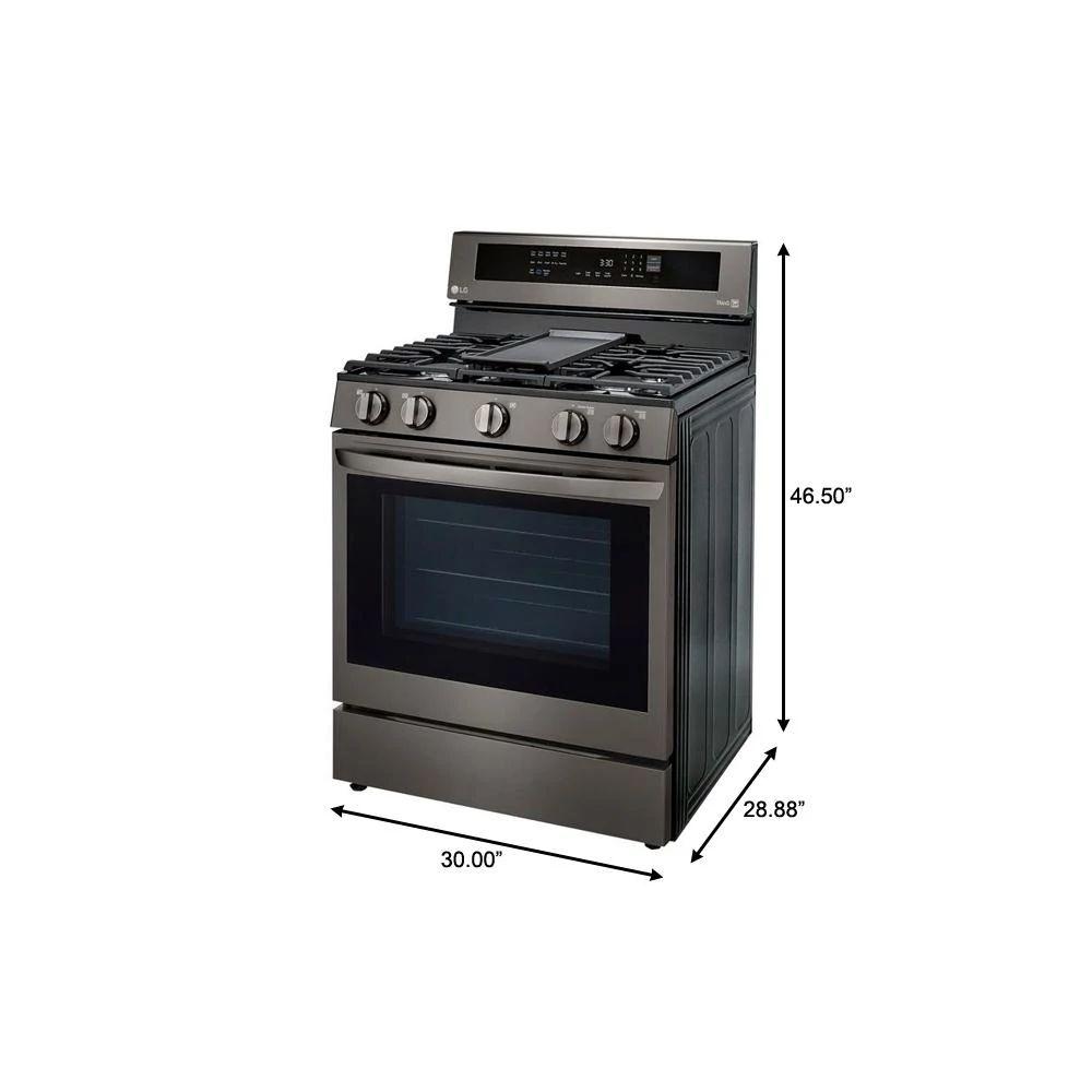 5.8 cu ft. Smart Wi-Fi Enabled True Convection InstaView® Gas Range with Air Fry