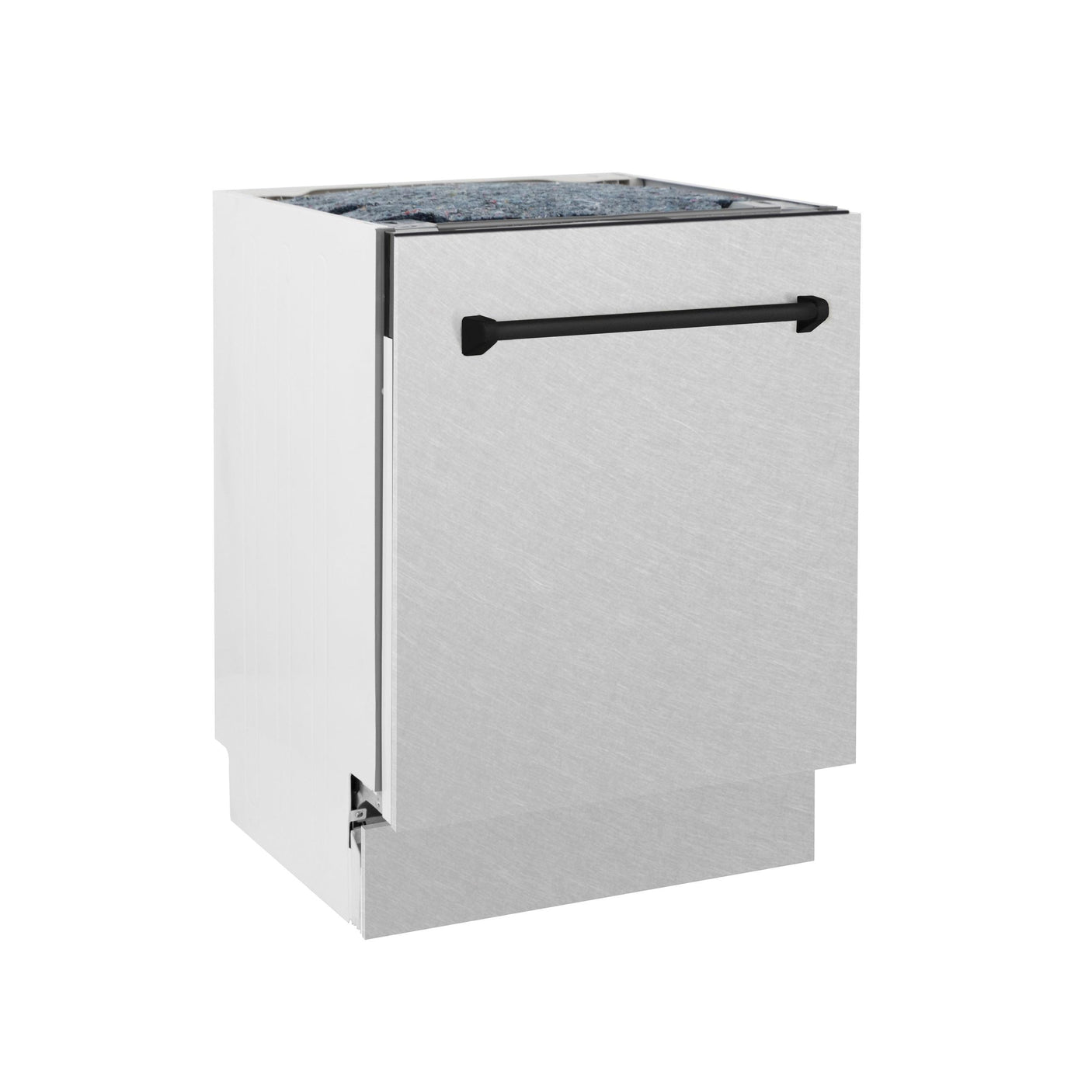 ZLINE Autograph Edition 24" 3rd Rack Top Control Tall Tub Dishwasher in DuraSnow Stainless Steel with Accent Handle, 51dBa (DWVZ-SN-24) [Color: Matte Black]