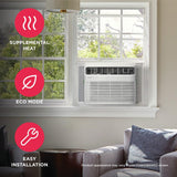 18,800 BTU Window Room Air Conditioner with Supplemental Heat