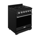 30 Inch Professional Gas With Precision Knob Control In Black/stainless Steel