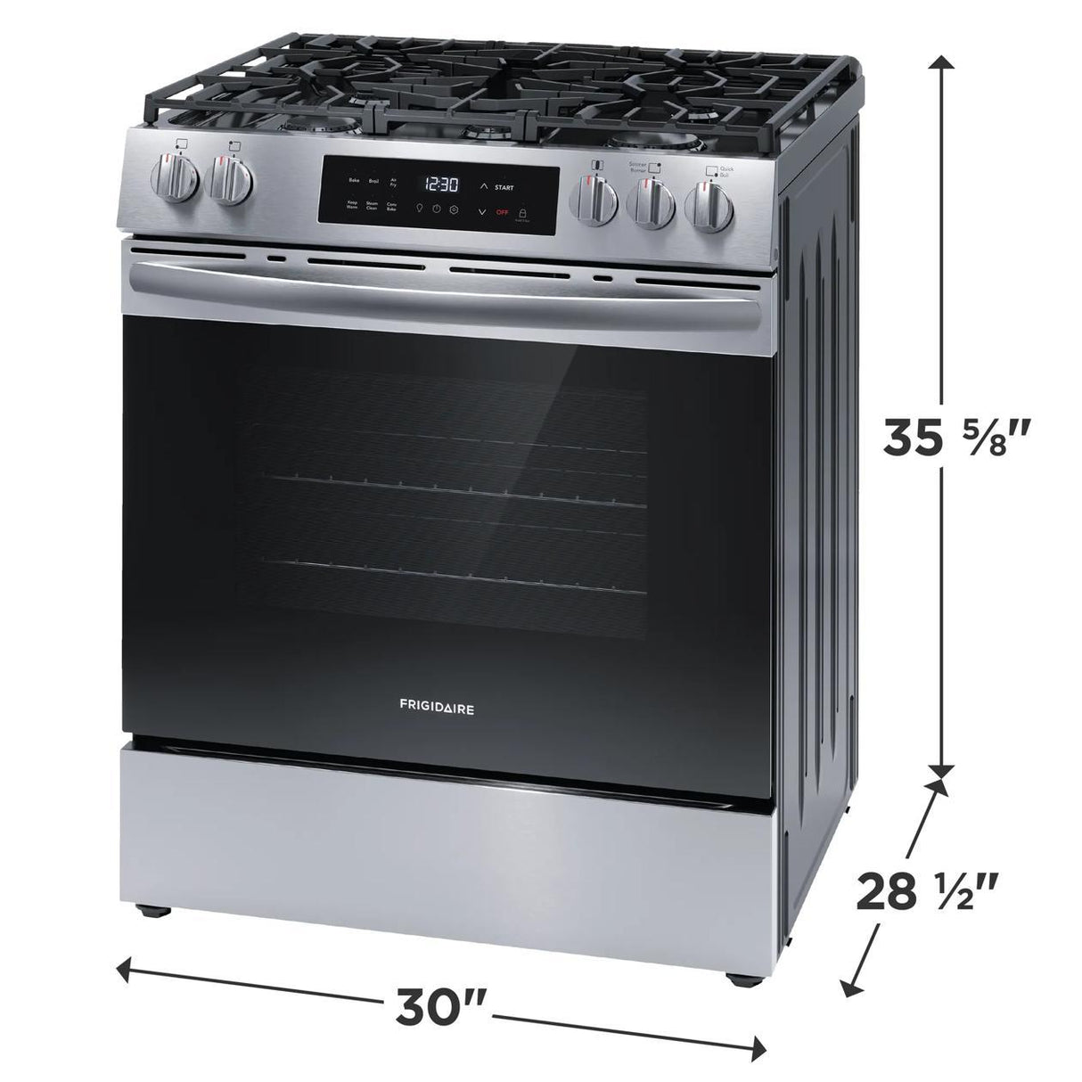 30" Front Control Gas Range with Air Fry