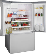 100 Series French Door Bottom Mount Refrigerator 36" Stainless steel (with anti-fingerprint), Total No Frost