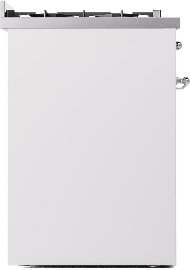 Nostalgie II 30 Inch Dual Fuel Liquid Propane Freestanding Range in White with Chrome Trim