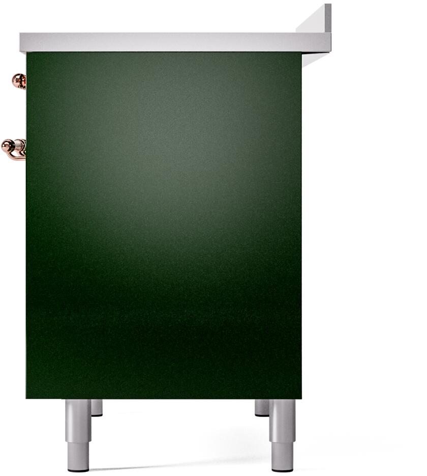 Nostalgie II 40 Inch Electric Freestanding Range in Emerald Green with Copper Trim